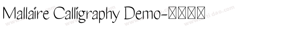 Mallaire Calligraphy Demo字体转换